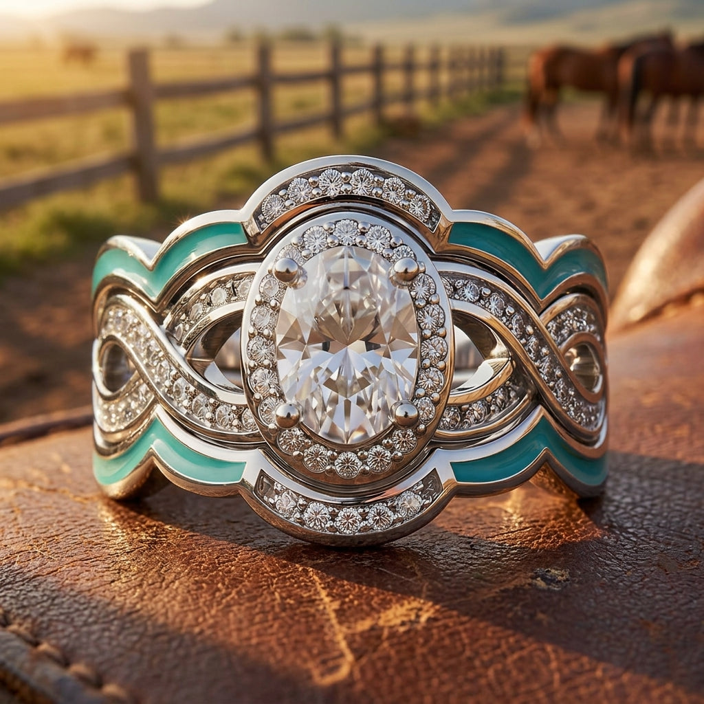 Sunset Canyons Ring - Moissanite