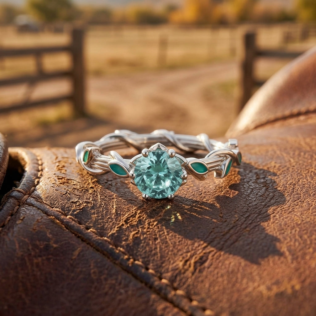 Promise Rose Ring - Aquamarine