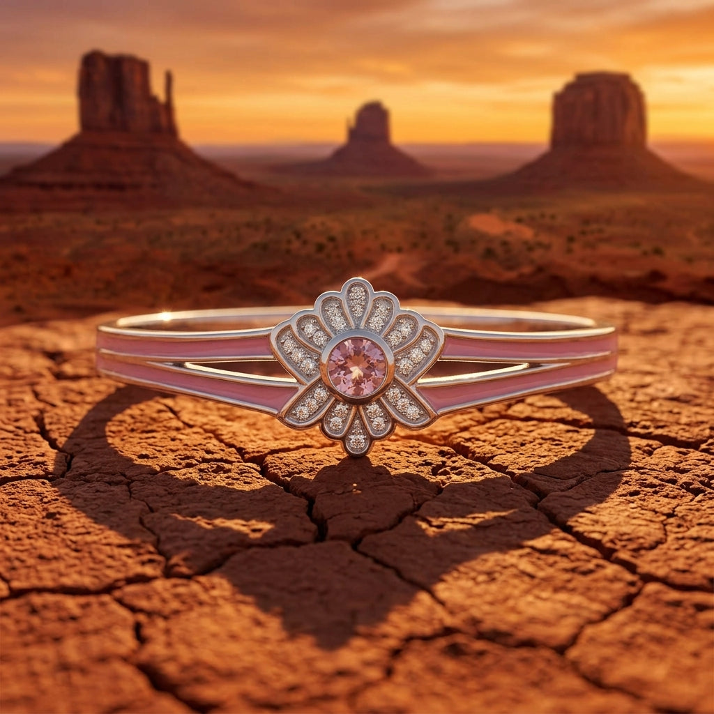 Desert Bloom Bracelet - Rose Quartz