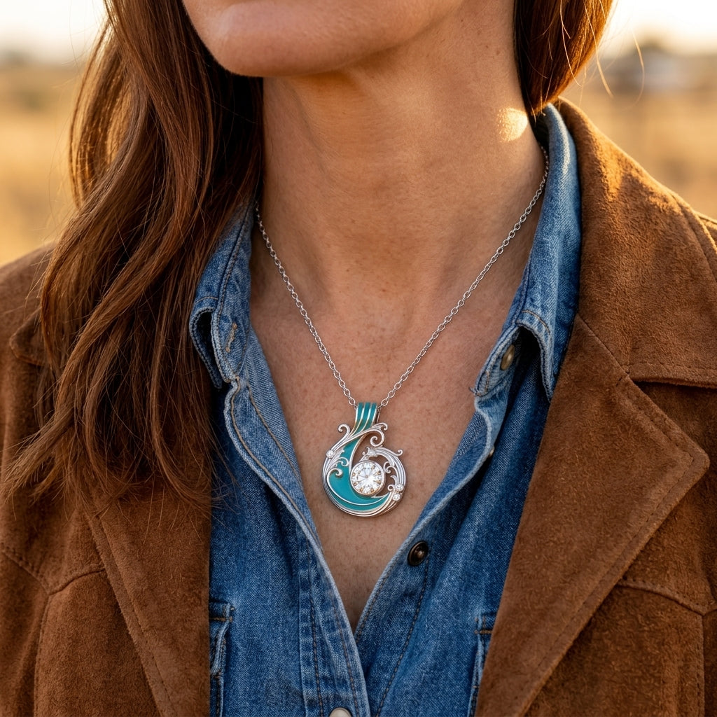 Savanna Swirl Necklace - Moissanite