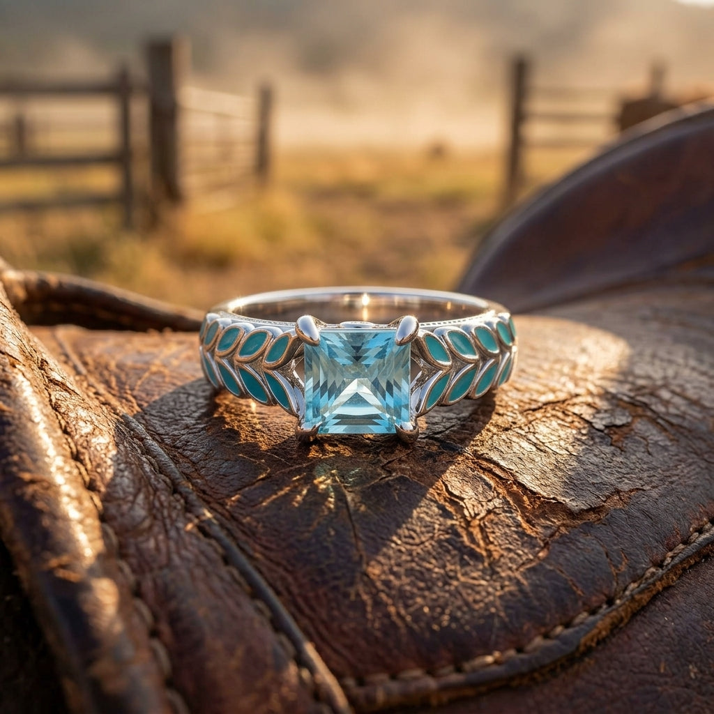 Golden Harvest Ring - Aquamarine