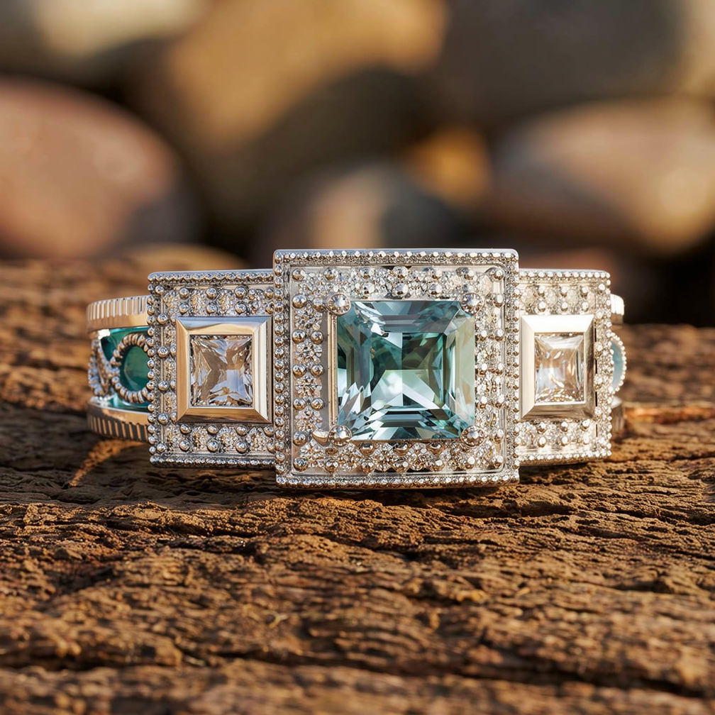 Azure Lighthouse Ring - Aquamarine