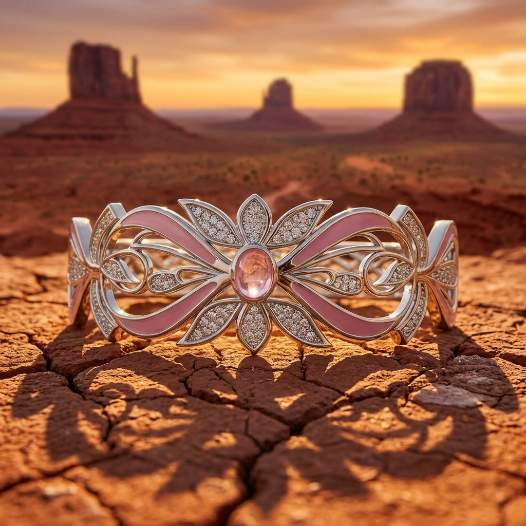 Frontier Whirlwind Bracelet - Rose Quartz