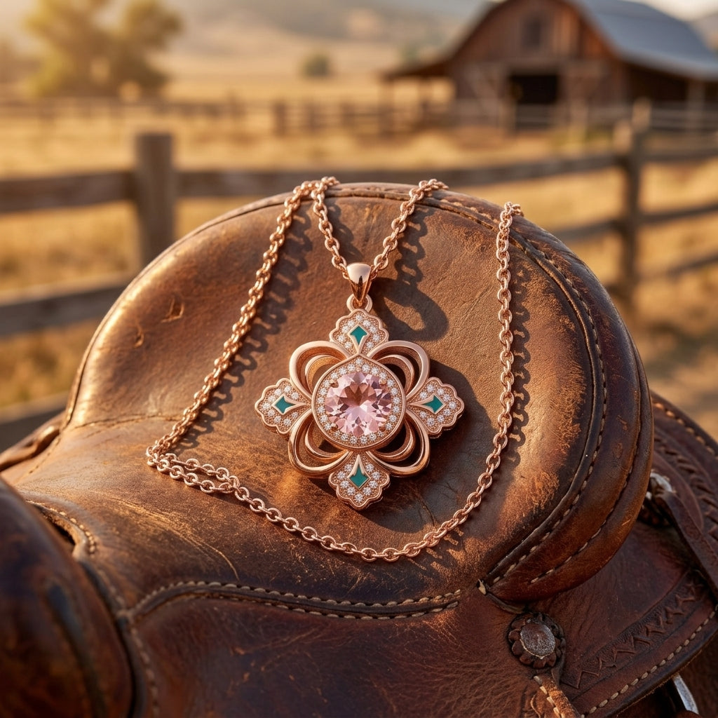 Prairie Insignia Necklace - Rose Quartz