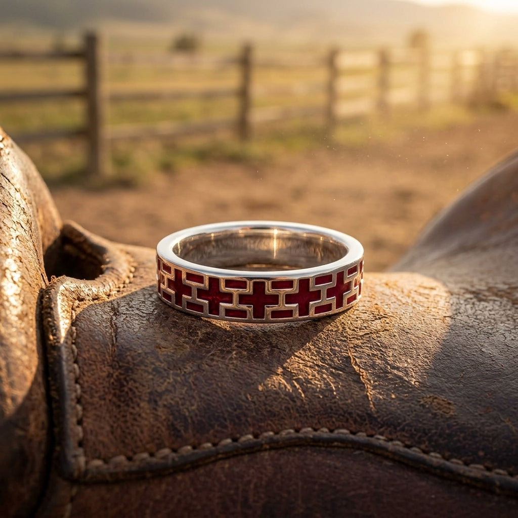 Stacked Edge Ring - Red