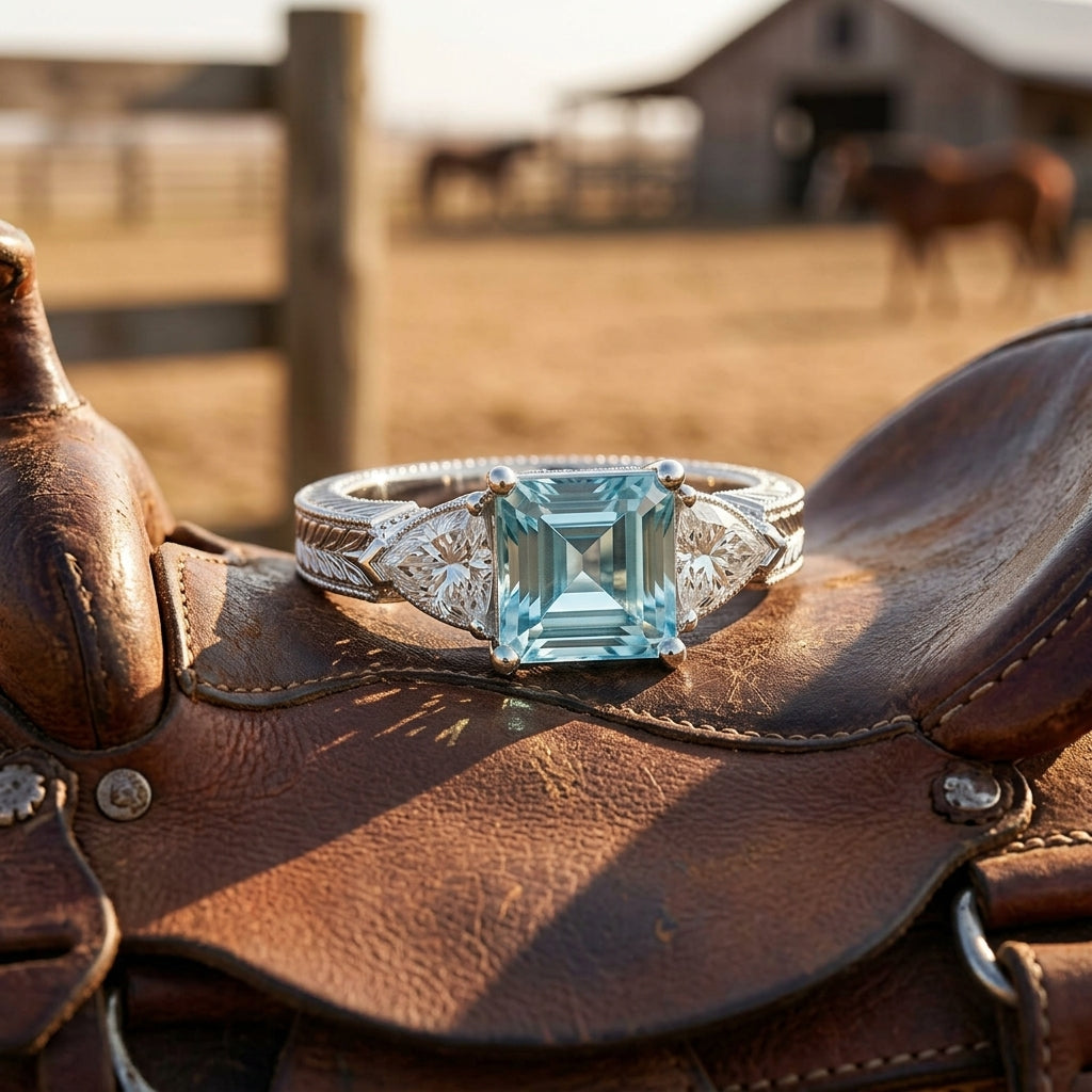 Tidal Embrace Ring - Aquamarine
