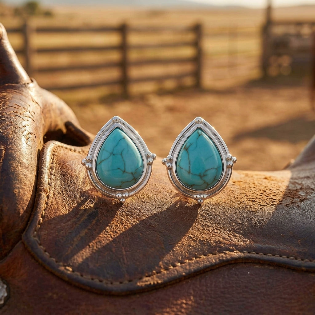 Desert Tears Earrings - Turquoise