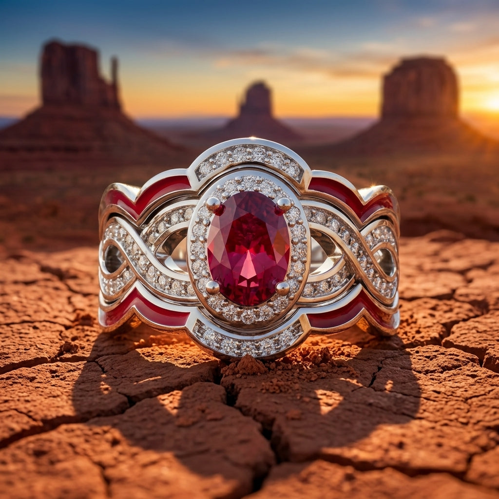 Sunset Canyons Ring - Ruby