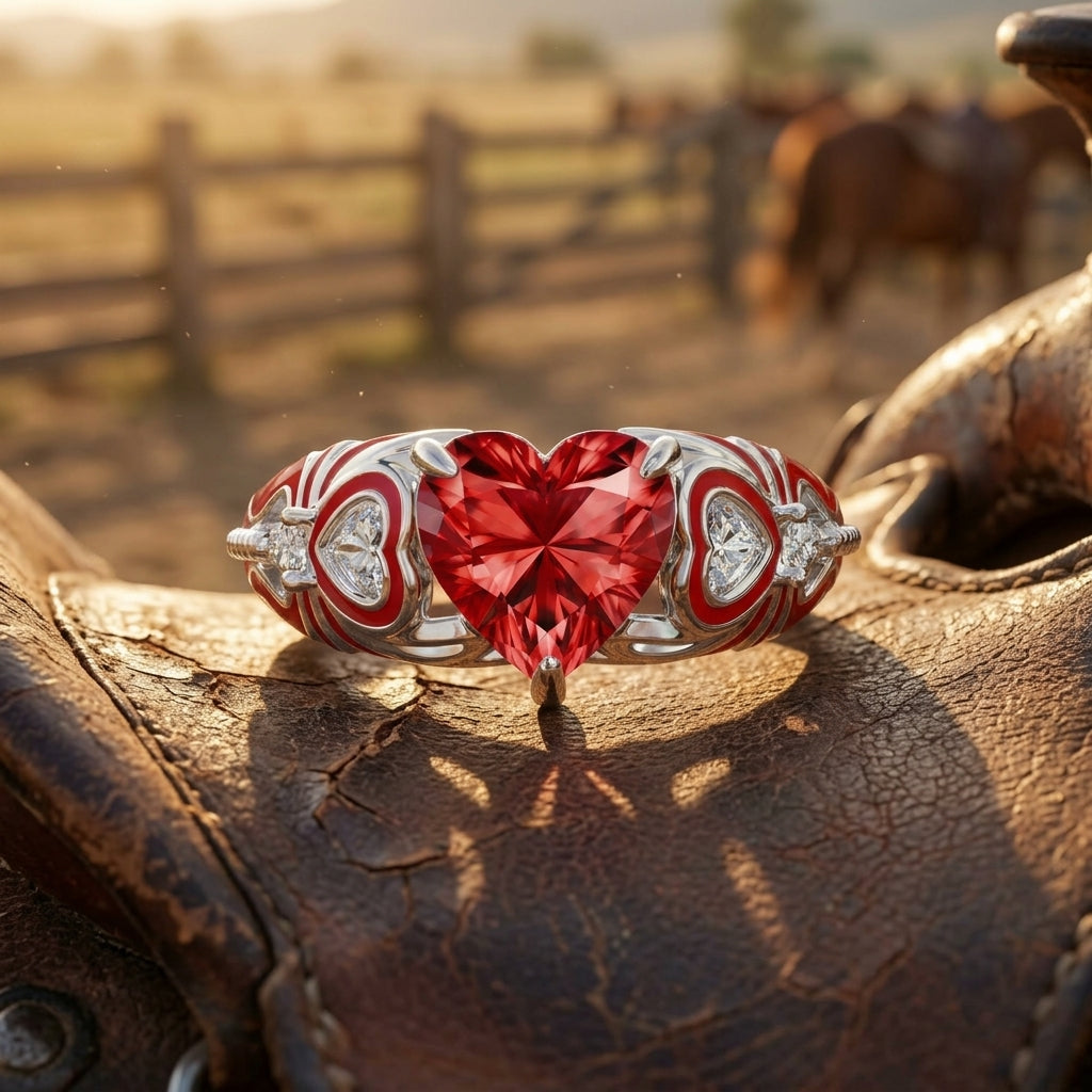 Loyal Heart Ring - Ruby