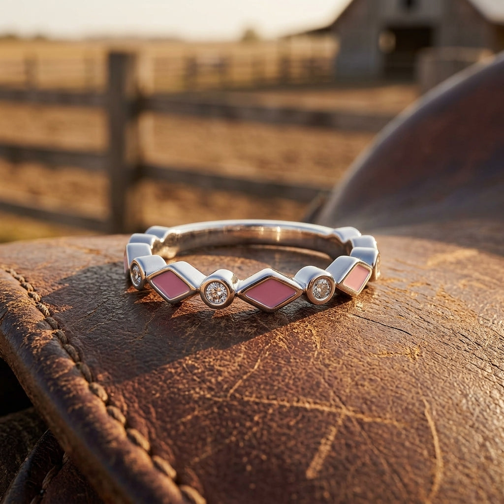 Silent Geometry Ring - Pink