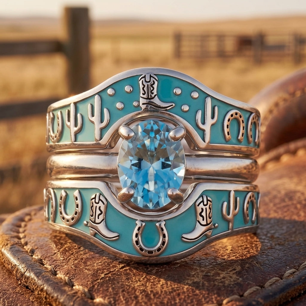Lucky Rodeo Ring - Aquamarine