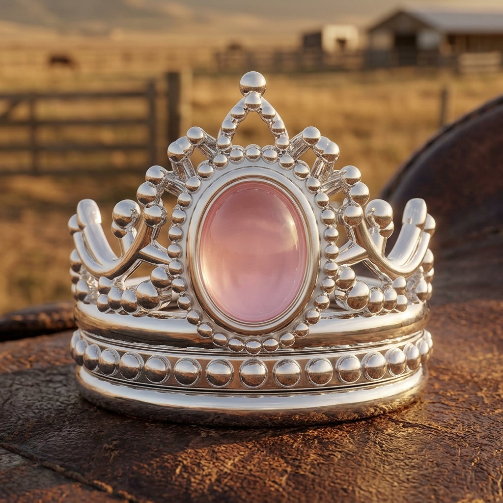 Dustland Crown Ring - Rose Quartz