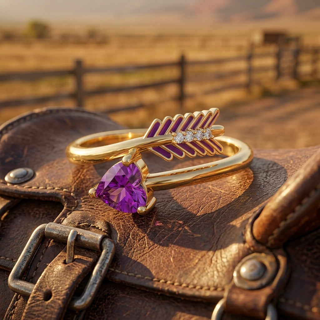 Arrow's Path Ring - Amethyst