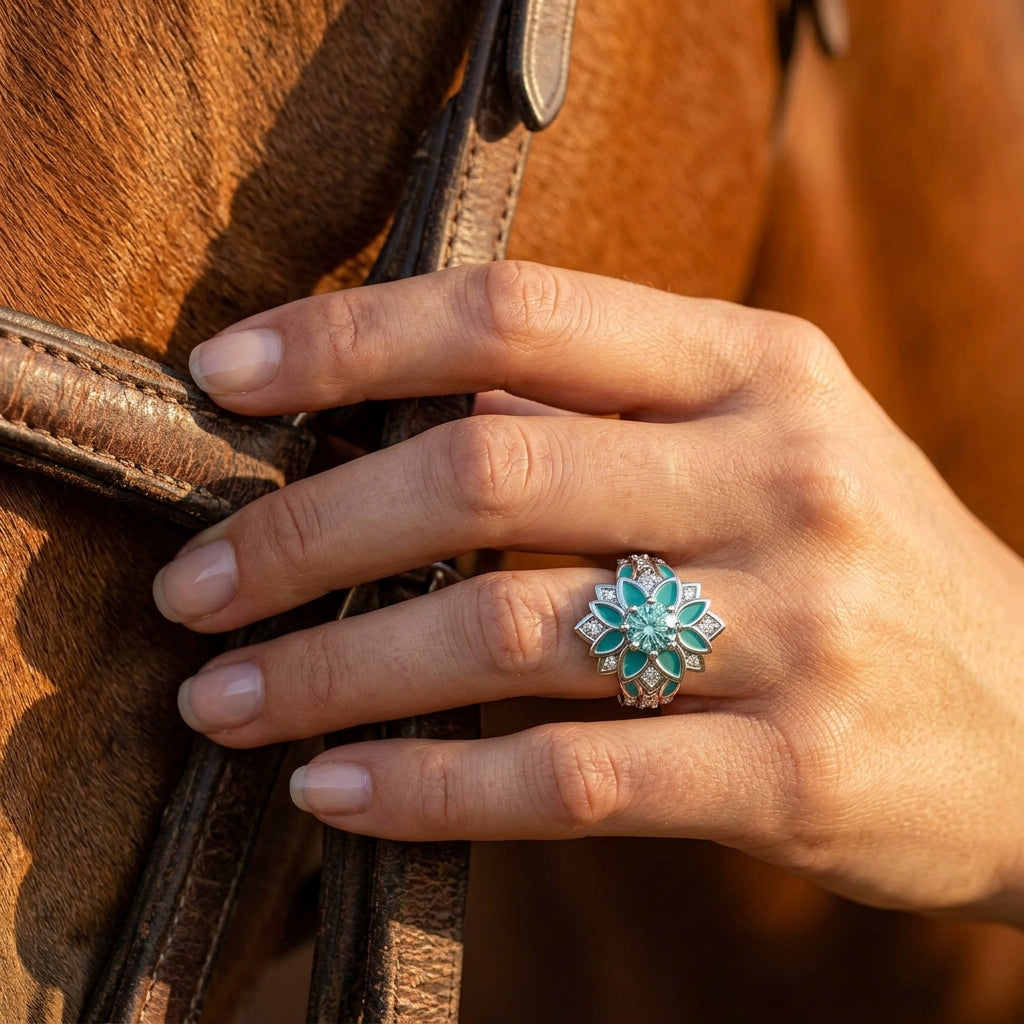 Garden Orchestra Ring - Aquamarine