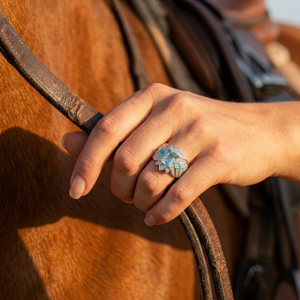 Nautical Starlight Ring - Aquamarine