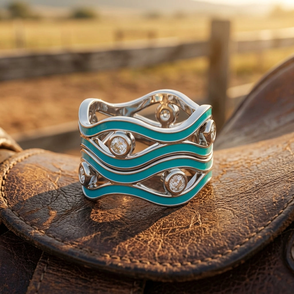Desert Stream Ring - Moissanite