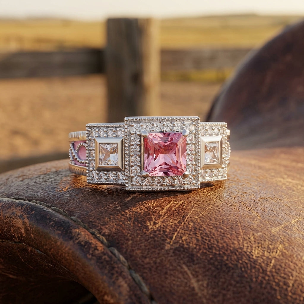 Azure Lighthouse Ring - Rose Quartz