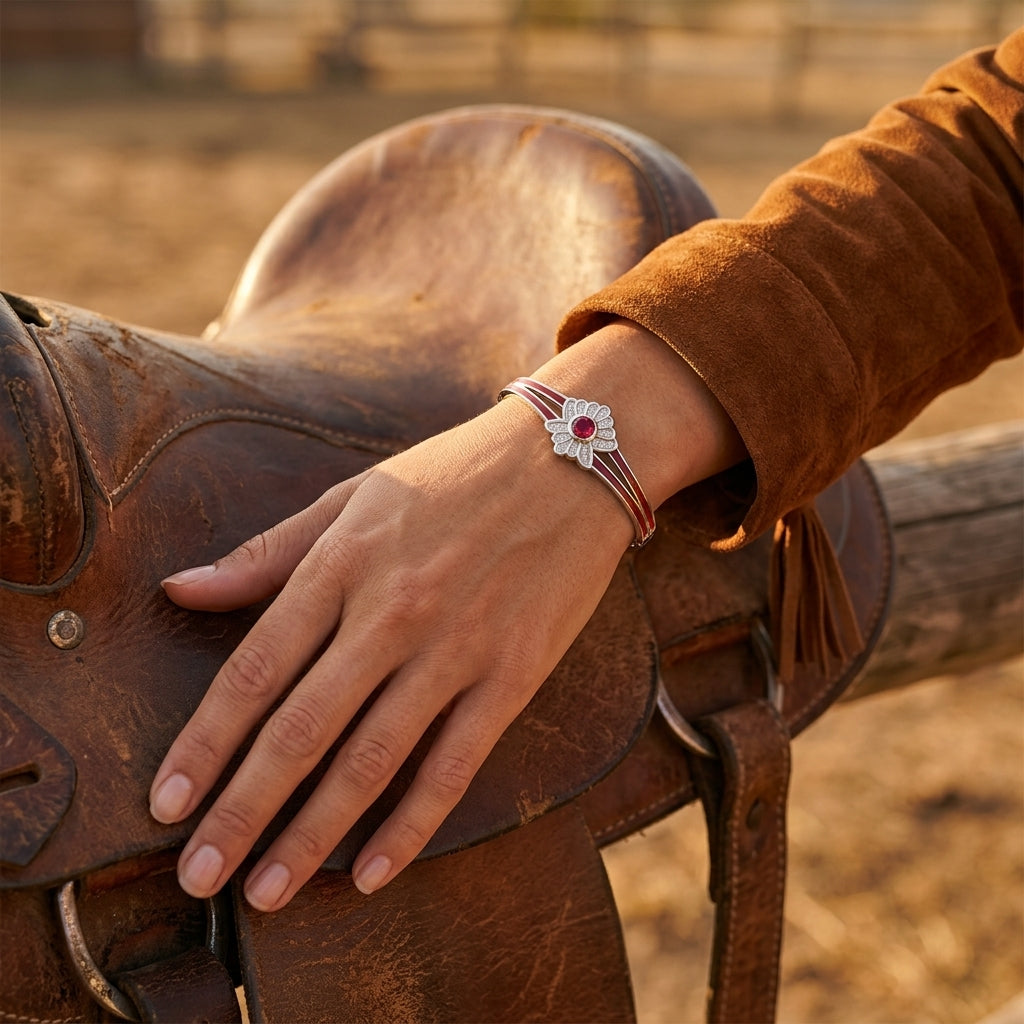 Desert Bloom Bracelet - Ruby