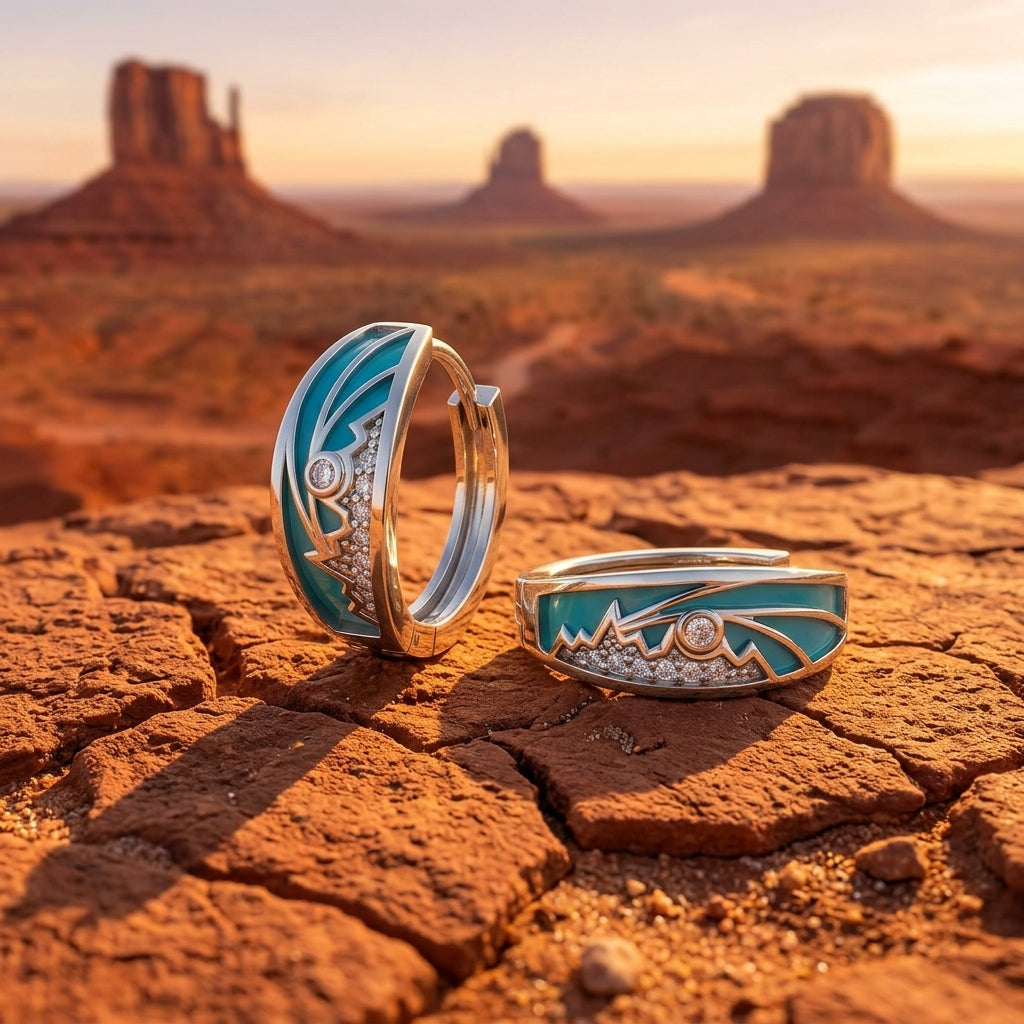 Cerulean Summit Earrings - Moissanite