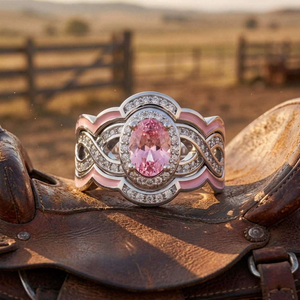 Sunset Canyons Ring - Rose Quartz