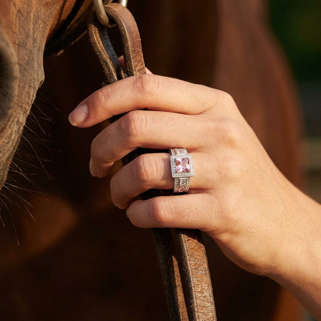Azure Lighthouse Ring - Rose Quartz