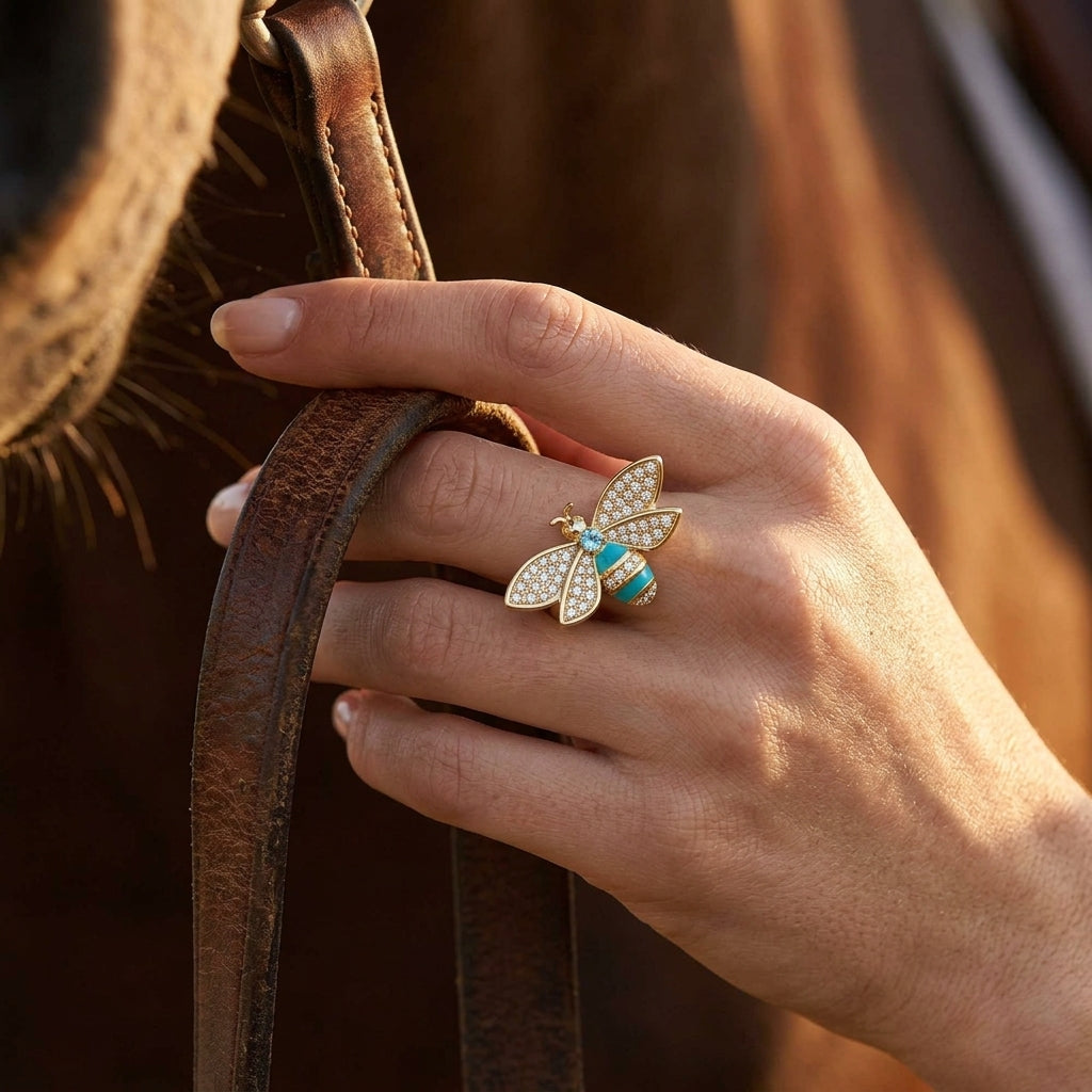 Hive Echo Ring - Aquamarine