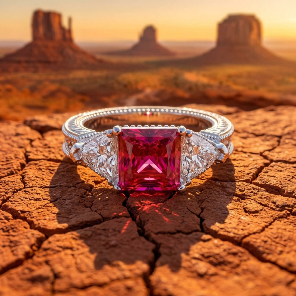 Tidal Embrace Ring - Ruby
