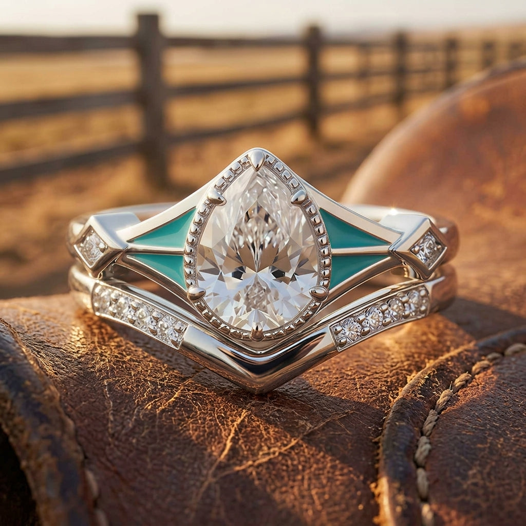 Eternal Angel's Tear Ring - Moissanite