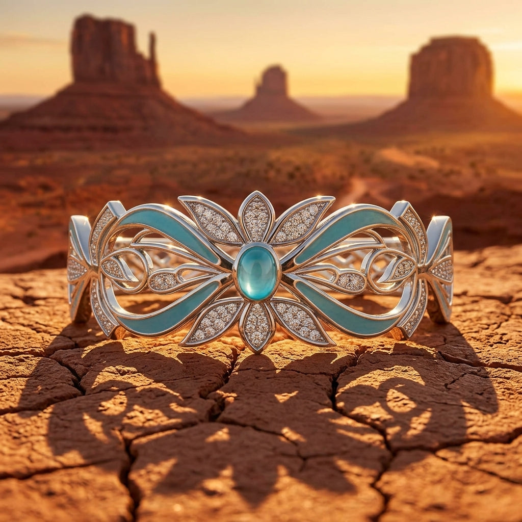 Frontier Whirlwind Bracelet - Aquamarine