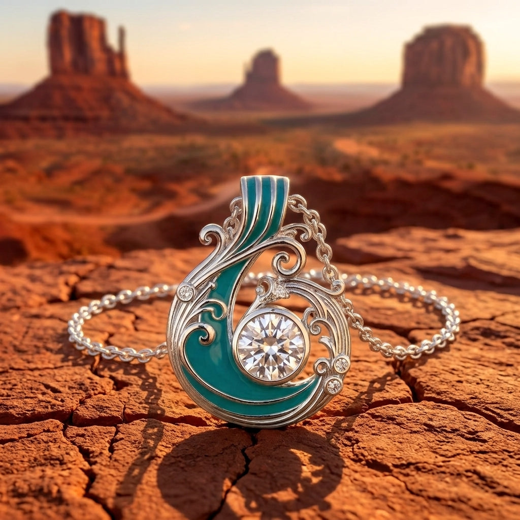 Savanna Swirl Necklace - Moissanite