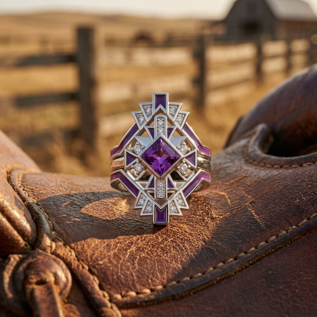Chief's Crown Ring - Amethyst
