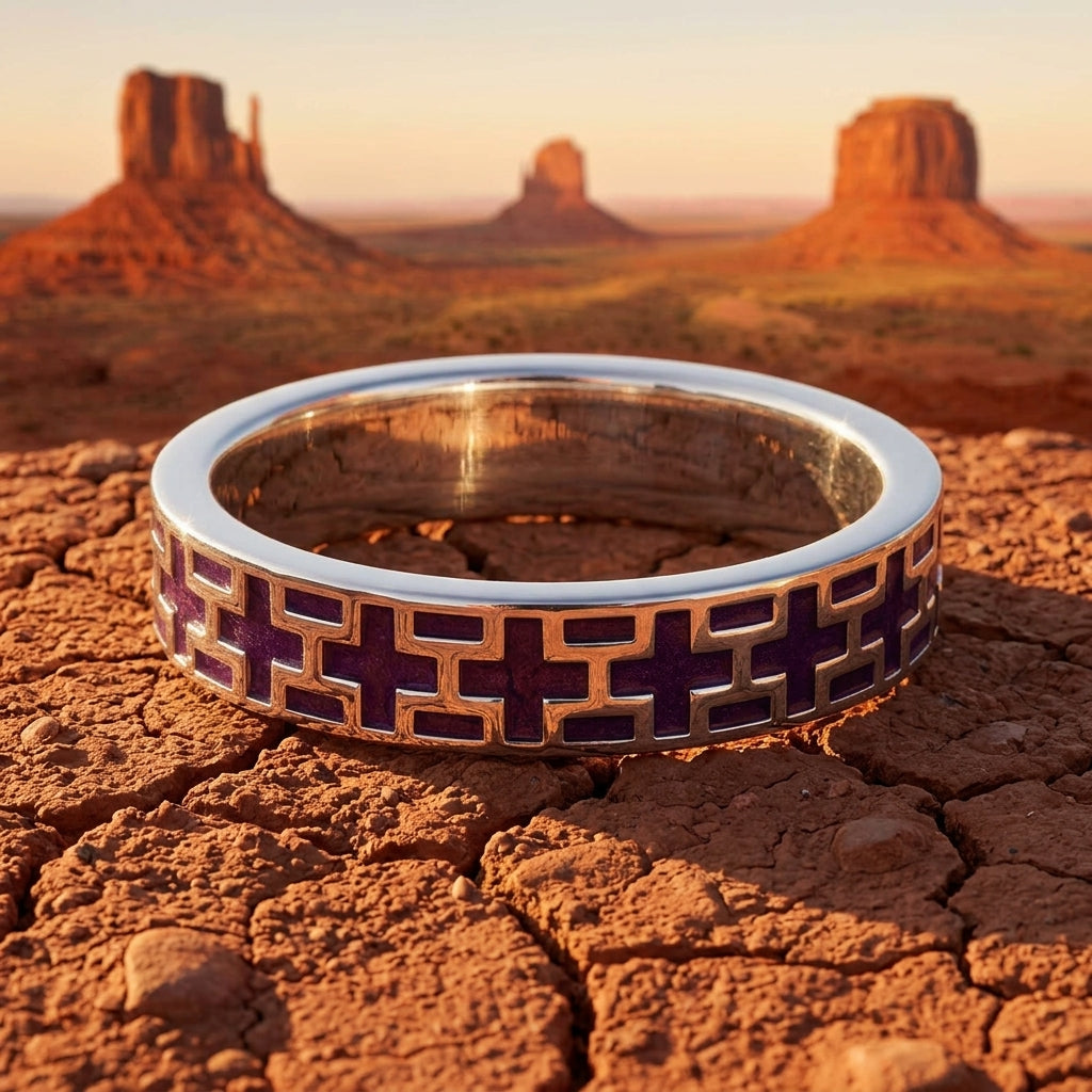 Stacked Edge Ring - Purple