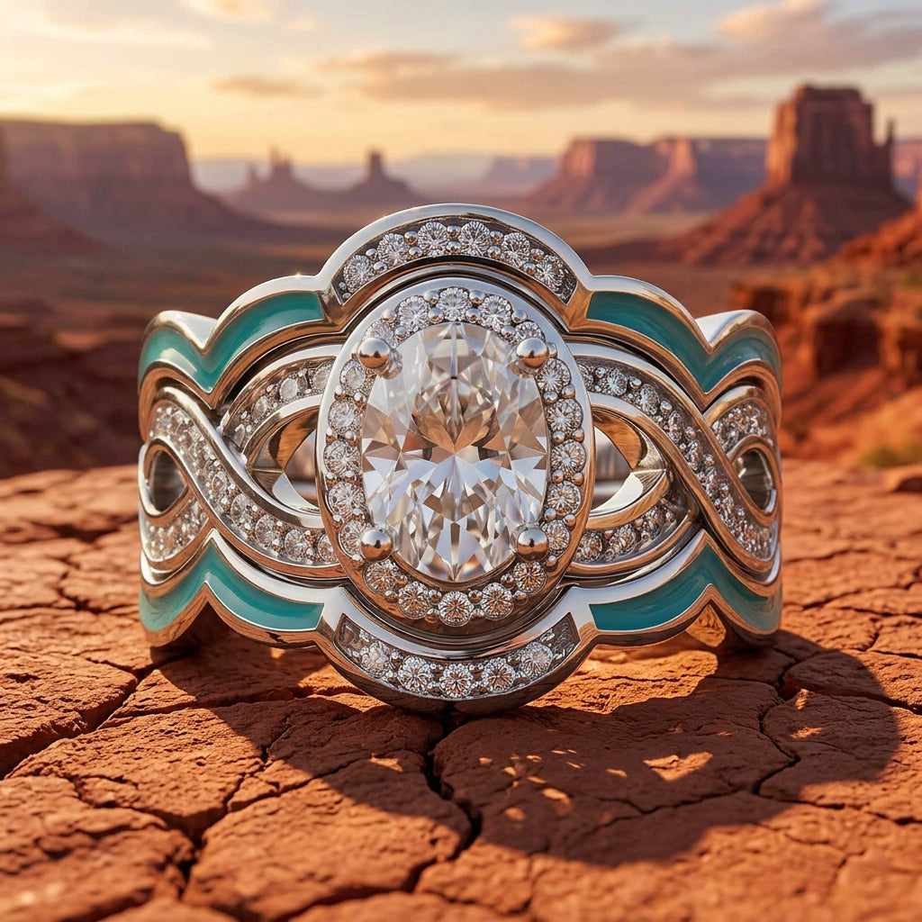 Sunset Canyons Ring - Moissanite