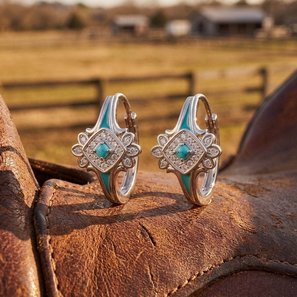 Eagle's Feather Earrings - Turquoise