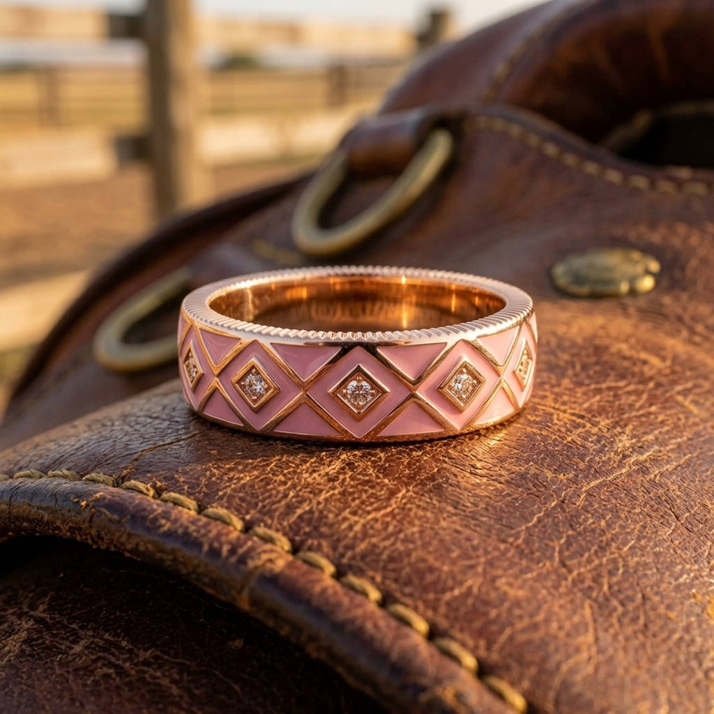 Sierra Geometric Ring - Pink