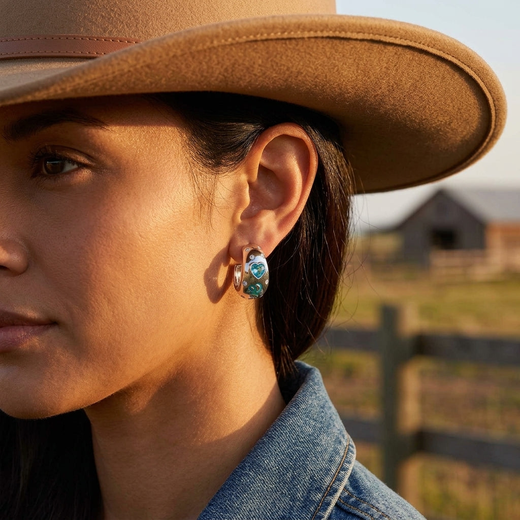 Promise Love Earrings - Aquamarine