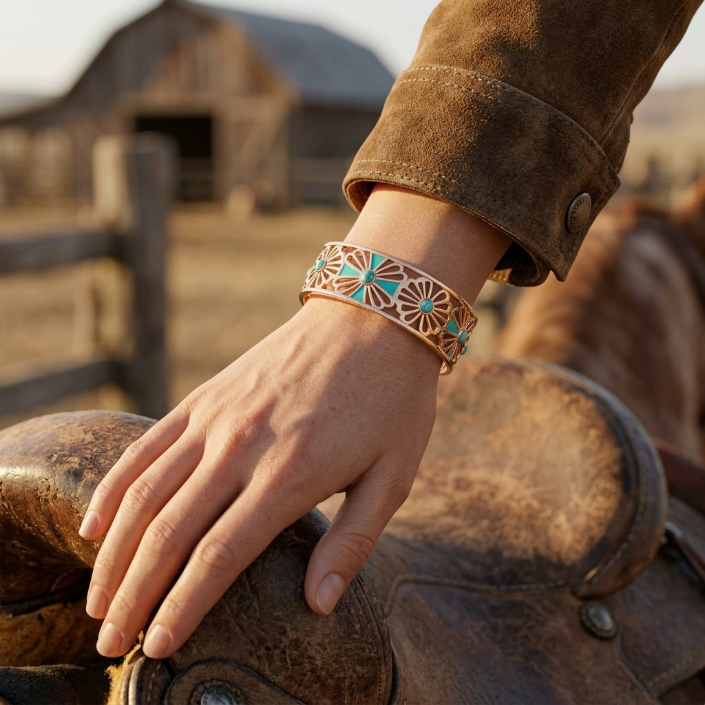Eternal Spring Cuff Bracelet - Turquoise