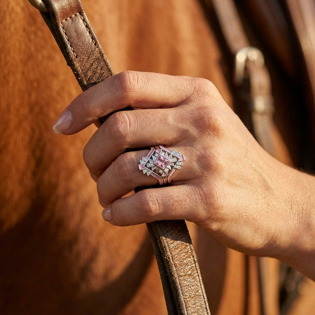 Chief's Crown Ring - Rose Quartz