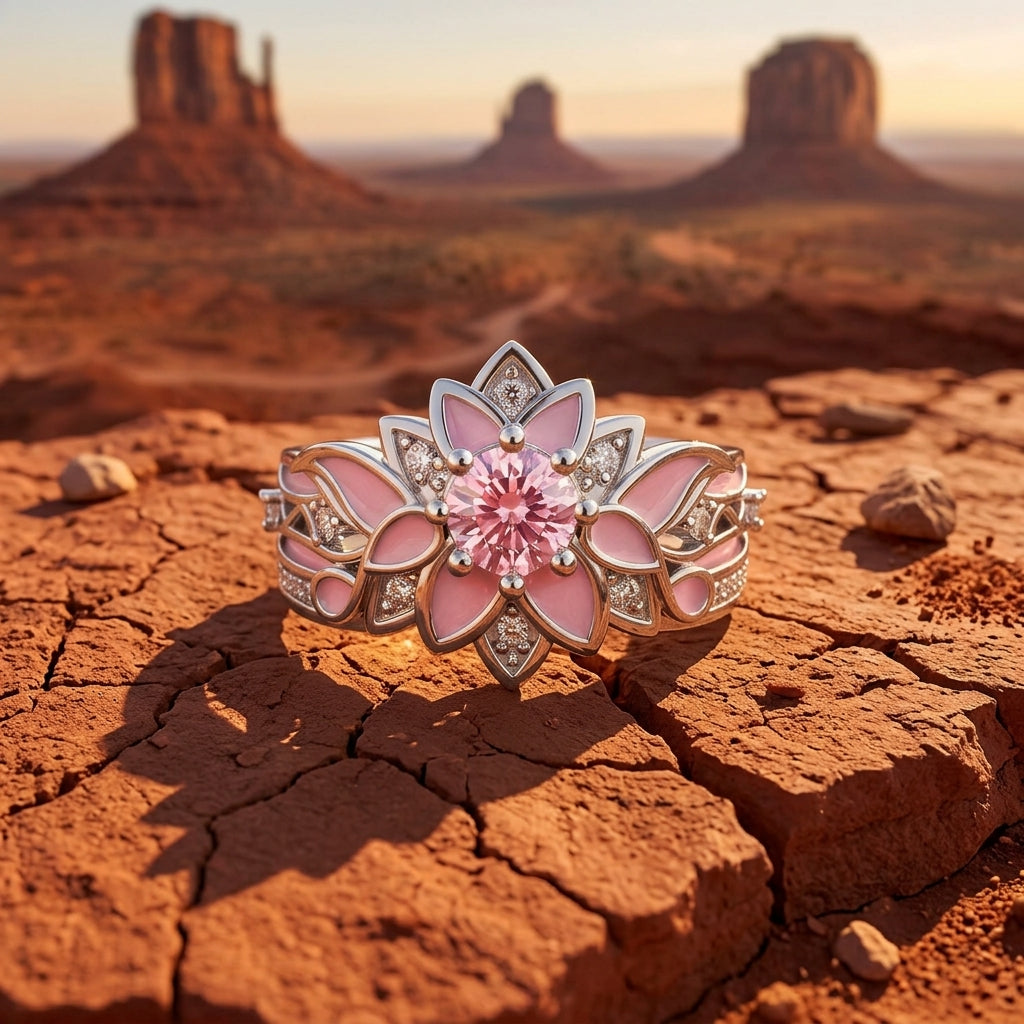 Garden Orchestra Ring - RoseQuartz & Pink