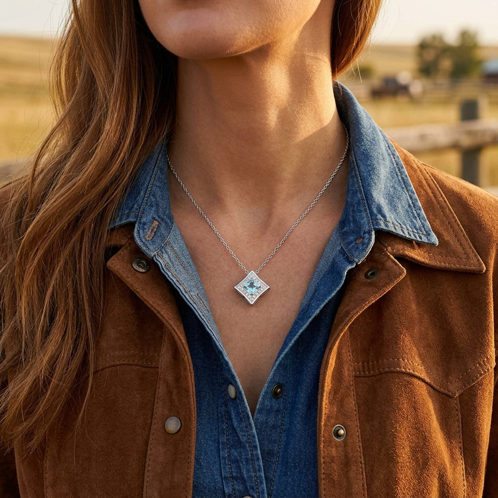 Soulful Waters Necklace - Aquamarine