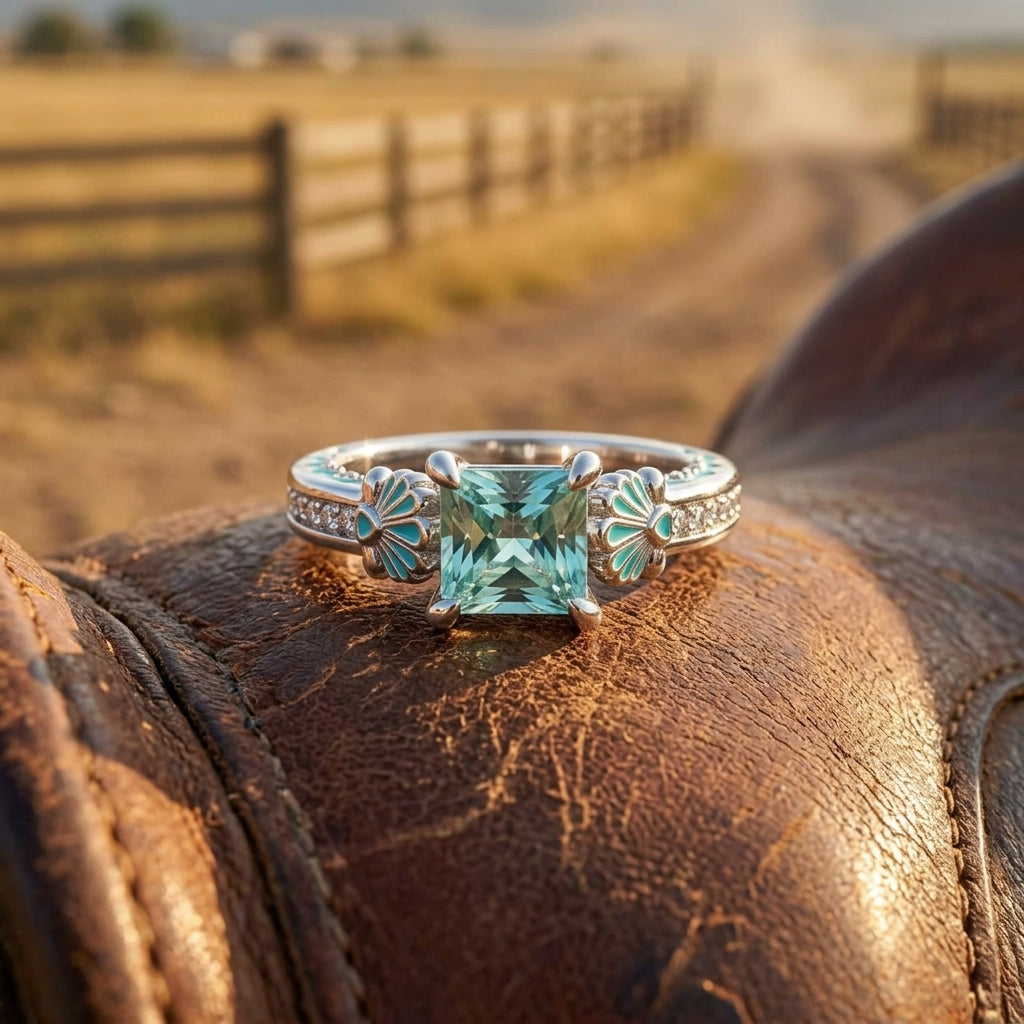 Lumen Crest Ring - Aquamarine