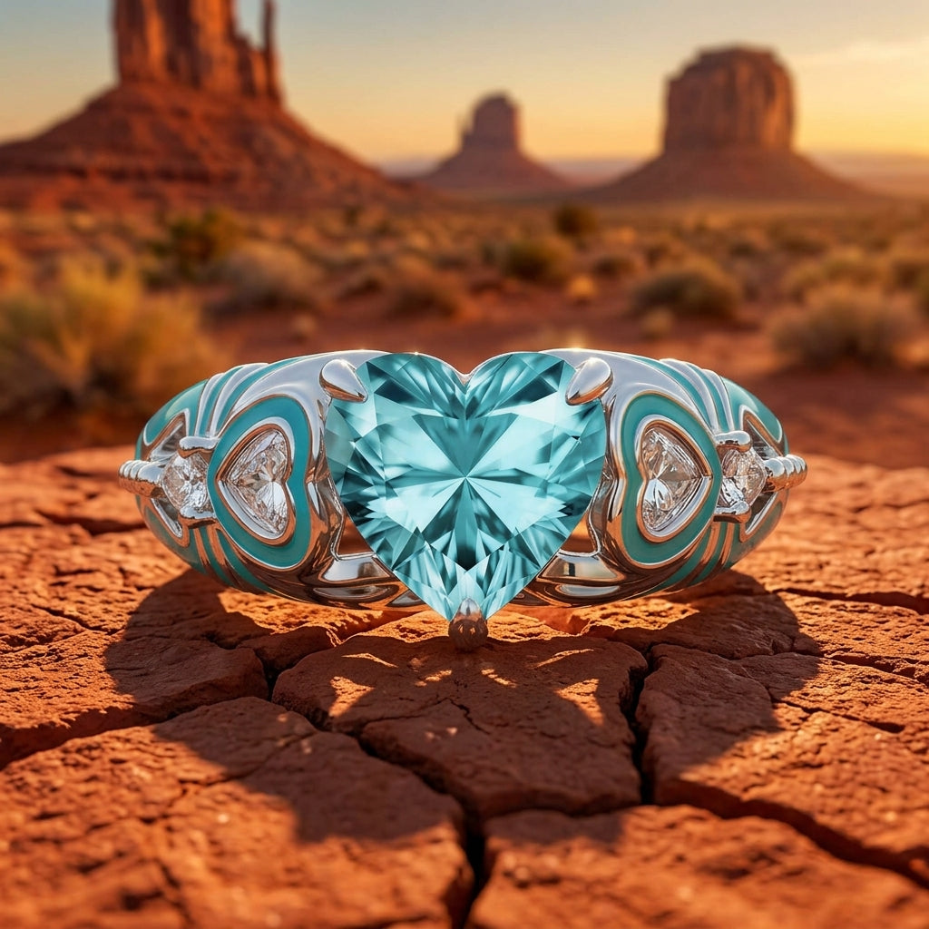 Loyal Heart Ring - Aquamarine