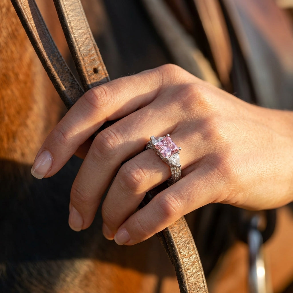 Tidal Embrace Ring - Rose Quartz