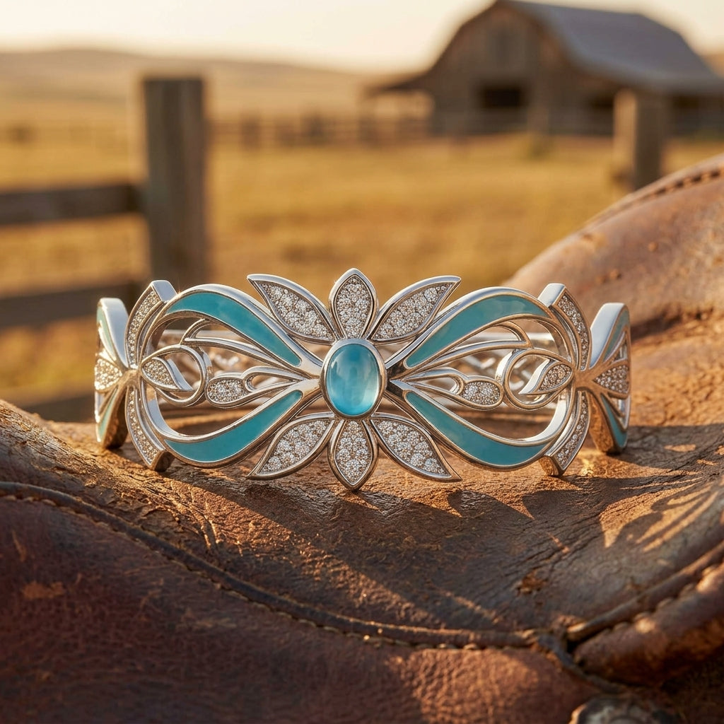 Frontier Whirlwind Bracelet - Aquamarine