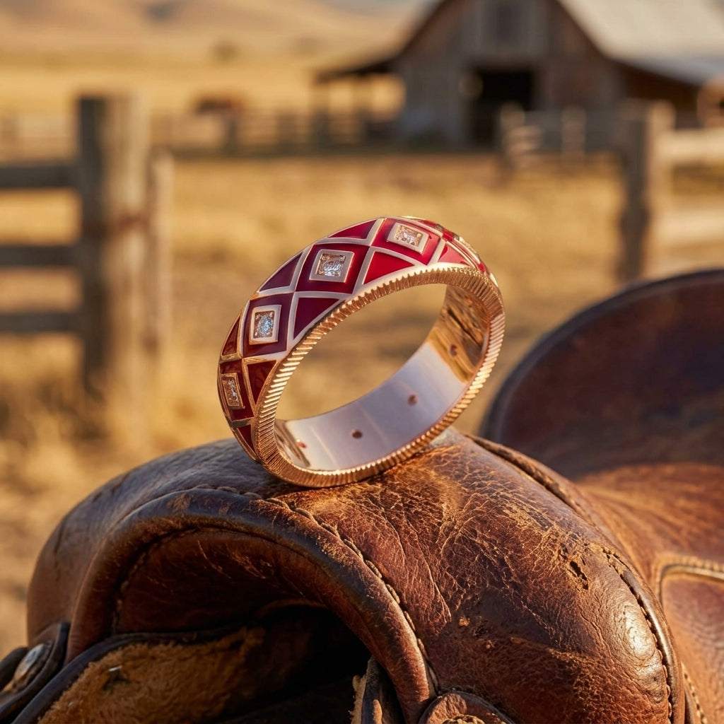 Sierra Geometric Ring - Red