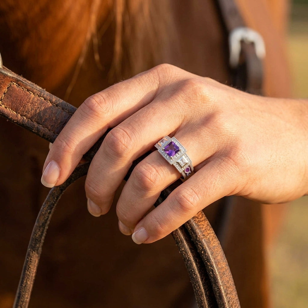 Azure Lighthouse Ring - Amethyst