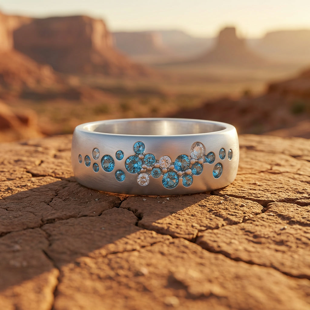 Fjord Spark Ring - Aquamarine
