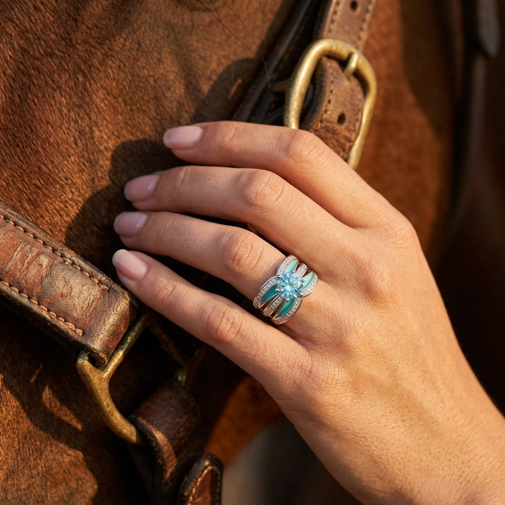Intersect Radiance Ring - Aquamarine