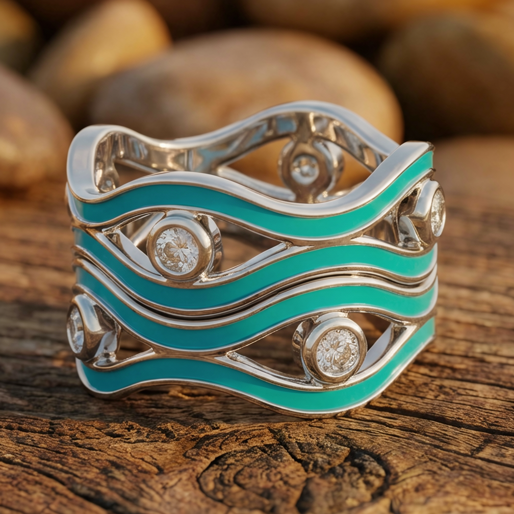Desert Stream Ring - Moissanite