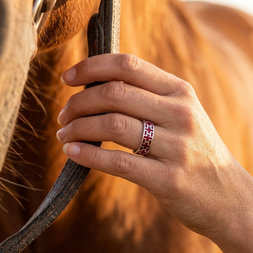 Stacked Edge Ring - Red